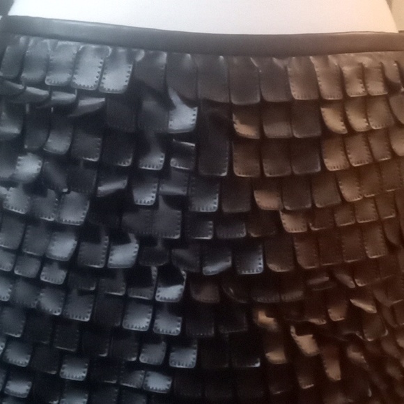Max Studio Specialty Product black faux leather mini skirt size 8. - Picture 2 of 11